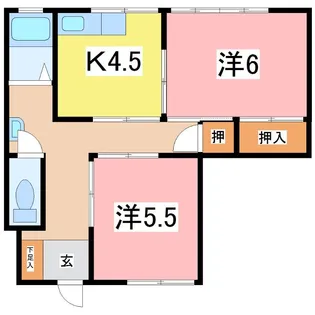 グランサイド足羽【2階】の間取り