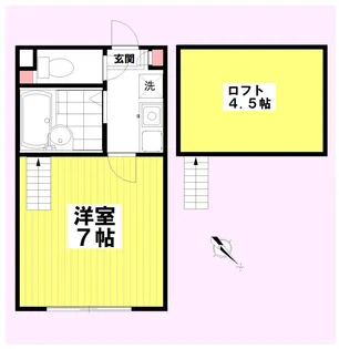 ヴィラージュ町田【1階】の間取り