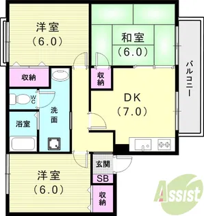 ベルコリーヌ【2階】の間取り
