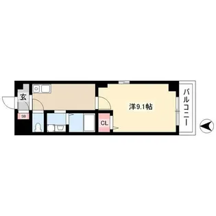 レディーバード【3階】の間取り