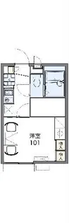 レオパレスコーガ【2階】の間取り