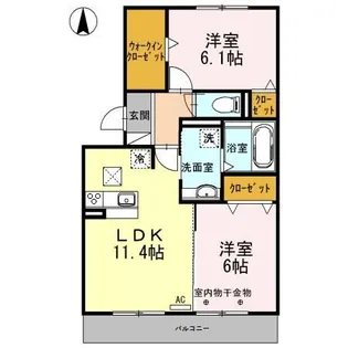 ヴィヴェンテ【1階】の間取り
