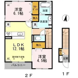 メアリーローズ【2階】の間取り