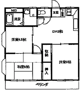 第二ケイアイハイツ【2階】の間取り