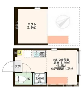 ハーモニーテラス千住河原町II【1階】の間取り
