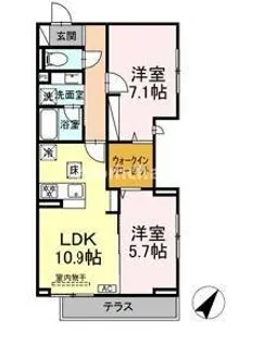 ホープハイツ【1階】の間取り