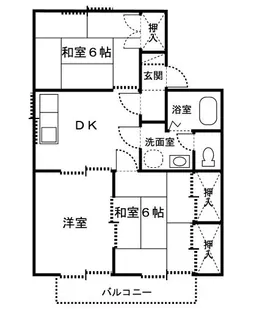 ベルデュールSETO A【2階】の間取り