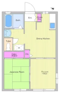 ノーブルハイツ青木【1階】の間取り