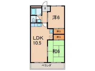 ラ-クハイツ【1階】の間取り