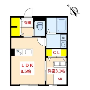 Bijou【3階】の間取り