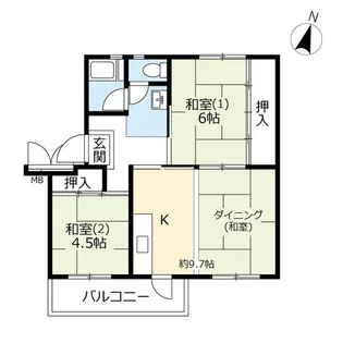 URこま川【5階】の間取り