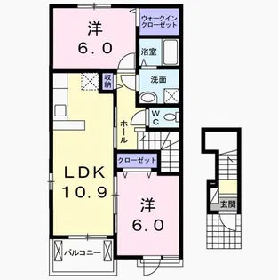 シャングリラA【2階】の間取り