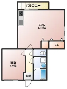 ヴォーン千里園【2階】の間取り