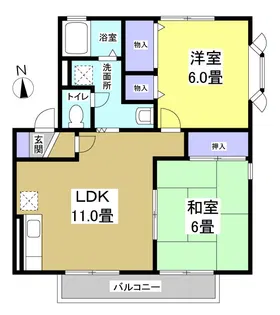 ヴィラ内山【1階】の間取り