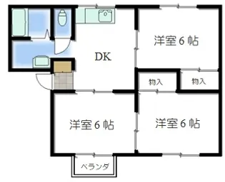 レジデンス杜南【2階】の間取り