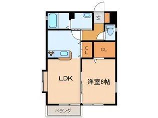 リヴェールハイツA【1階】の間取り