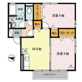 セジュール・リバーサイド【1階】の間取り