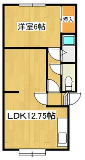 北海道岩見沢市三条西13【アパート】の間取り