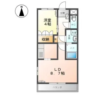 プレサス中浦B【2階】の間取り