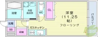 レニエ・シャンブル【1階】の間取り