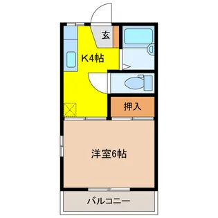 フレグランス峰B棟【1階】の間取り