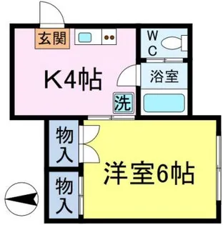 1Kの間取り画像