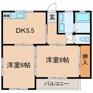 コーポENYA【1階】の間取り