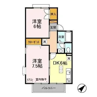 クレール有吉【1階】の間取り