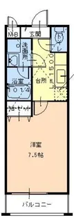 大阪府堺市堺区南清水町3【アパート】の間取り