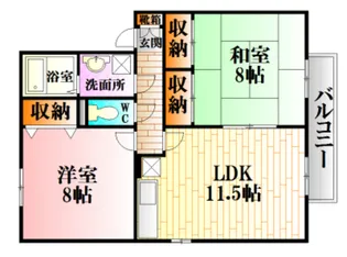 セジュール友清 D棟【2階】の間取り
