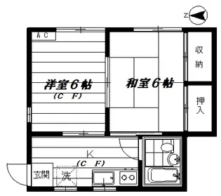 東京都杉並区南荻窪3【アパート】の間取り