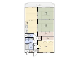 グリーンパーク旗ヶ崎【1階】の間取り