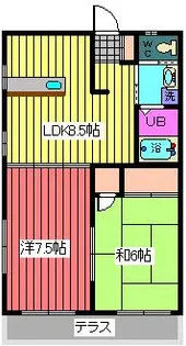 3-SEPIAII【2階】の間取り
