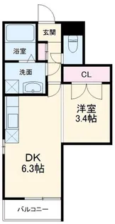 アウトストラーダ岩槻【1階】の間取り
