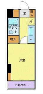 スカイコート大和【5階】の間取り