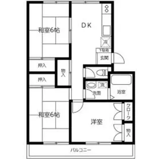 小河原グリーンハイツ【3階】の間取り