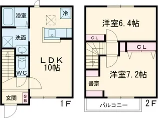 2LDKの間取り画像