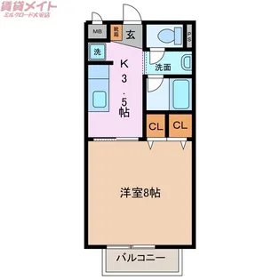 クレール フジ【2階】の間取り