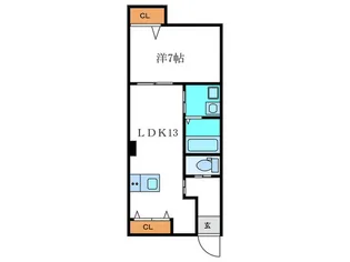 ノースホワイトリバービル【2階】の間取り