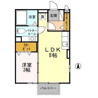 福島県郡山市字古川【アパート】の間取り