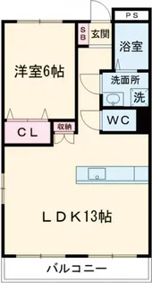 1LDKの間取り画像