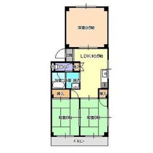 サンホーム愛宕【1階】の間取り