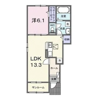 クレール丹波篠山 II【1階】の間取り