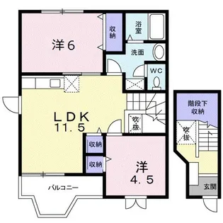 カーサ・メーラ B棟【2階】の間取り