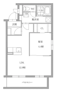ヴェルジェ カナモ 大瀬木【3階】の間取り