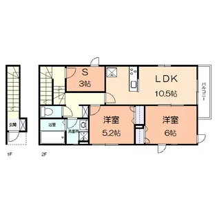 ヴィラ大雅B棟【2階】の間取り