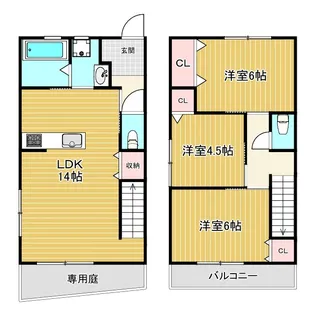 兵庫県明石市松江【一戸建】の間取り