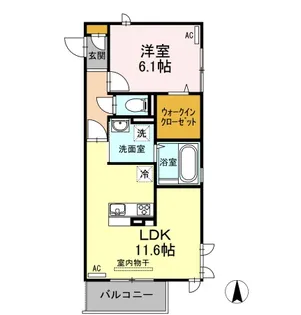 サンドリバー【2階】の間取り