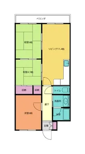 水口マンション【3階】の間取り
