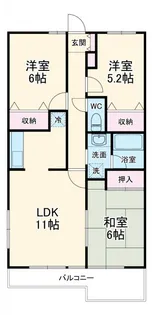 シティパル川越【3階】の間取り